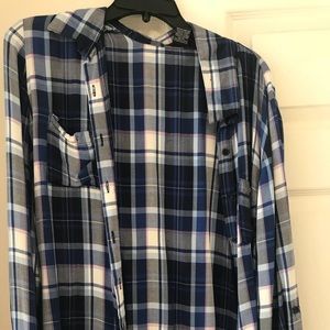 Women’s Blue Checkered Flanel